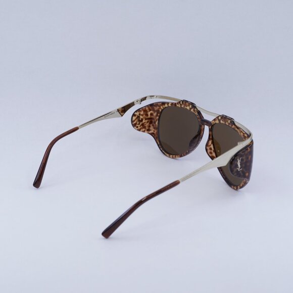 🕶️ New Saint Laurent SLM137 AMELIA 002 Sunglasses - Gold/Leopard Havana Frame - Picture 11 of 12